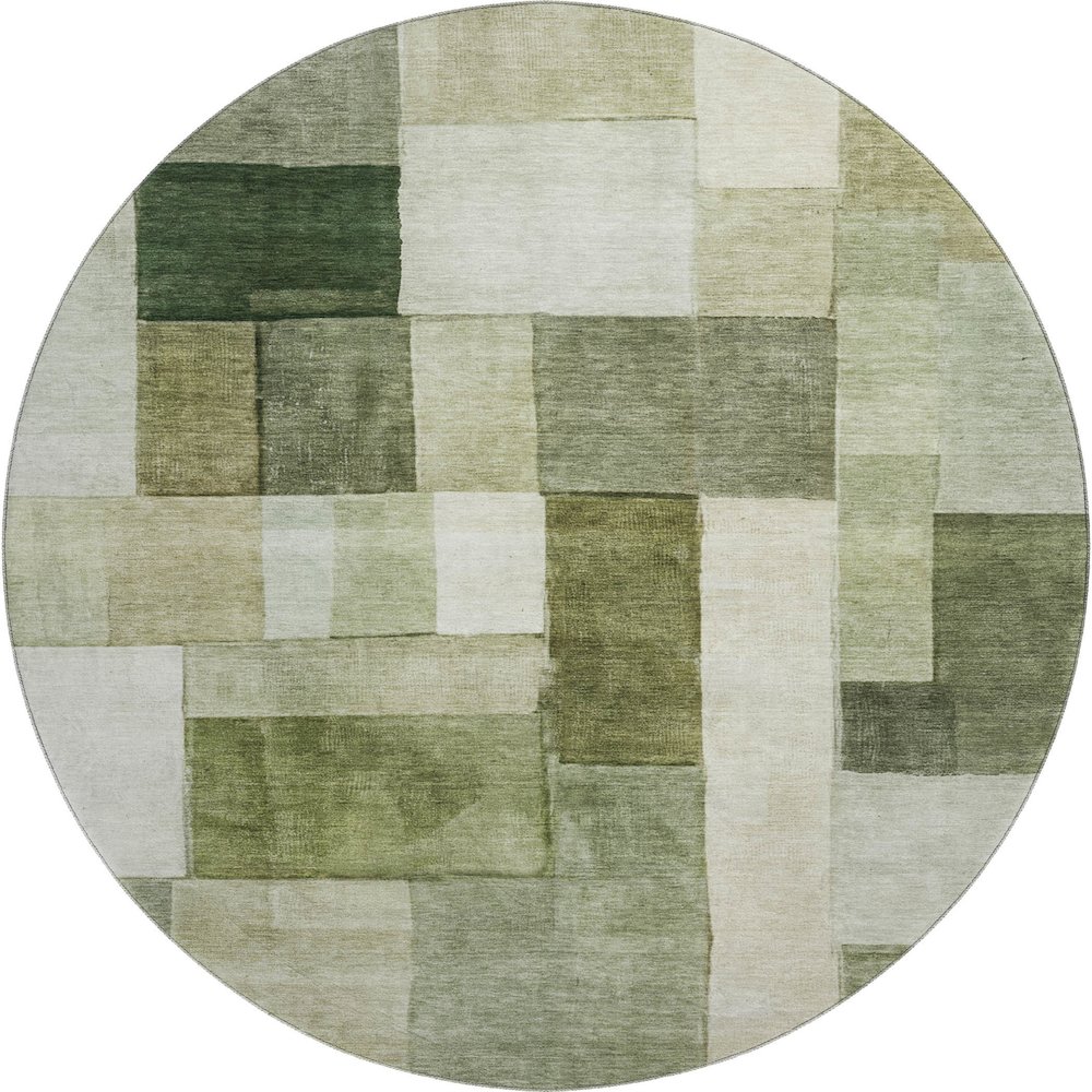 Machine Washable Indoor/Outdoor Neo Sage 8' x 8' Round Rug. Picture 1