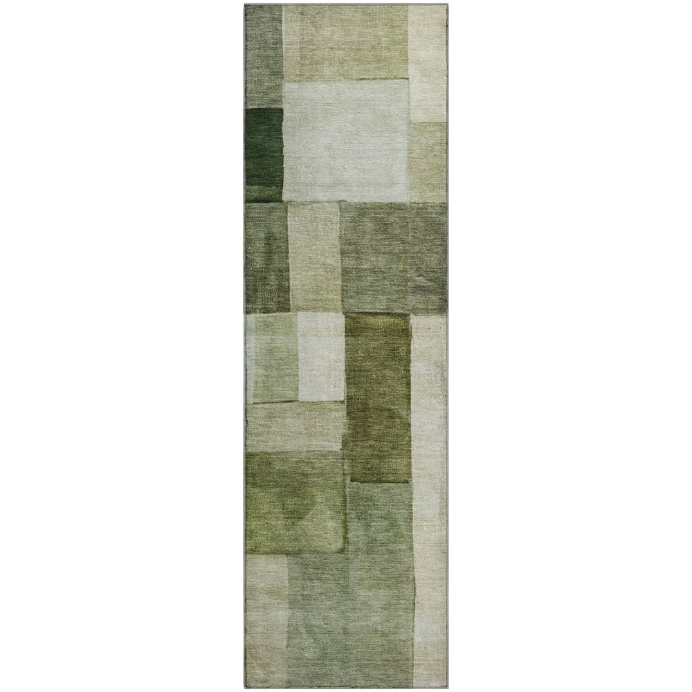 Machine Washable Indoor/Outdoor Neo Sage 2'3" x 7'6" Runner Rug. Picture 1