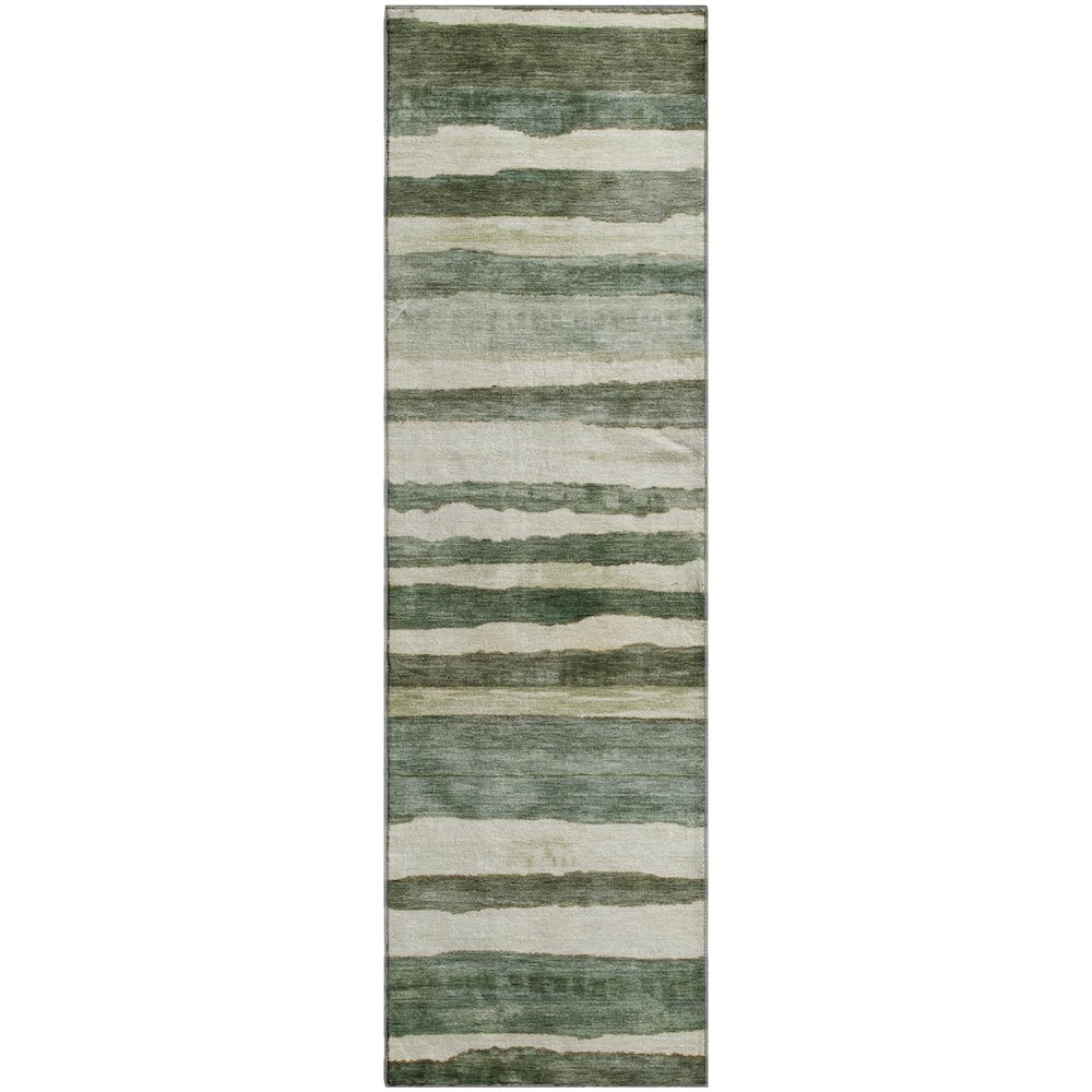 Machine Washable Indoor/Outdoor Neo Sage 2'3" x 7'6" Runner Rug. Picture 1