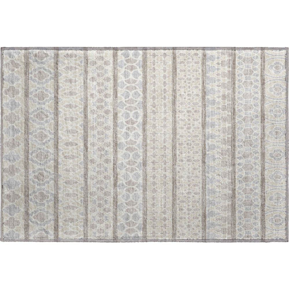 Machine Washable Indoor/Outdoor Neo Ivory 1'8" x 2'6" Rug. Picture 1