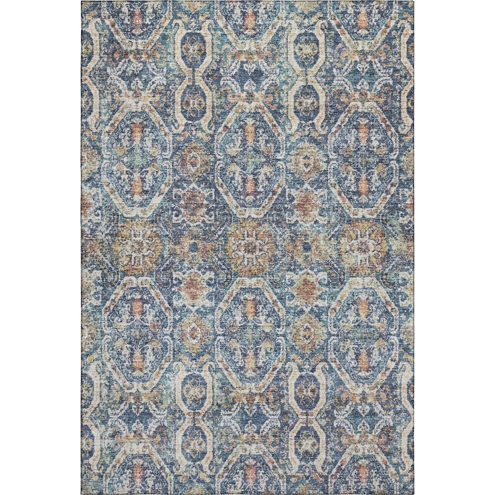 Machine Washable Indoor/Outdoor Neo Denim 2'6" x 3'10" Rug. Picture 1