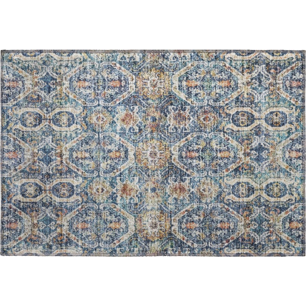 Machine Washable Indoor/Outdoor Neo Denim 1'8" x 2'6" Rug. Picture 1