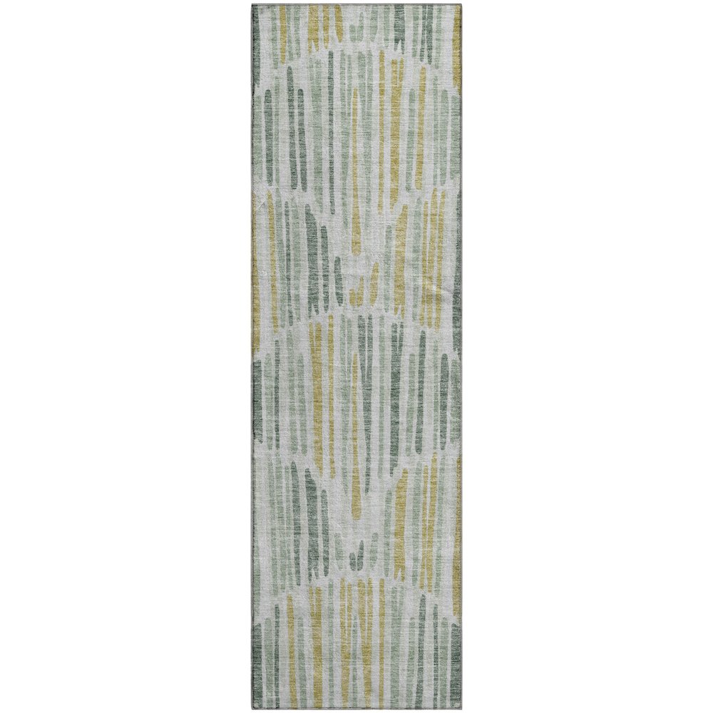 Machine Washable Indoor/Outdoor Neo Sage 2'3" x 7'6" Runner Rug. Picture 1