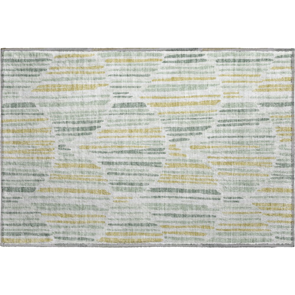Machine Washable Indoor/Outdoor Neo Sage 1'8" x 2'6" Rug. Picture 1