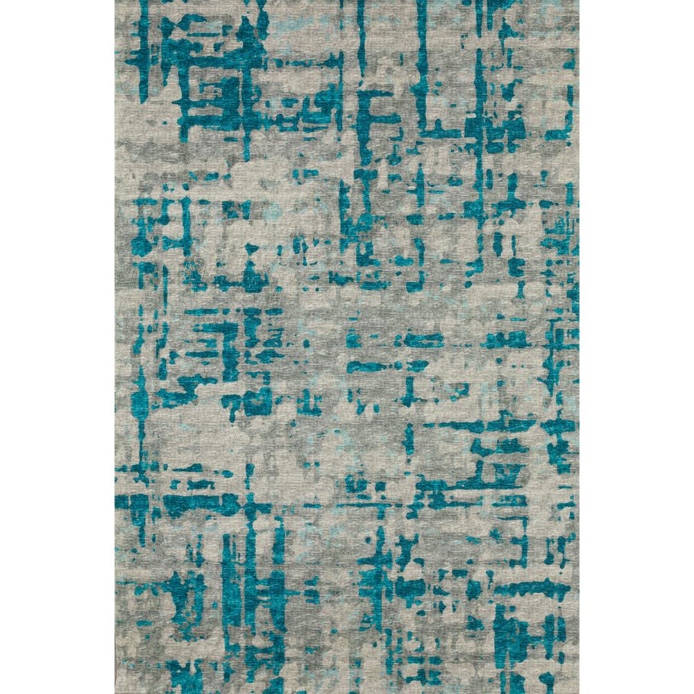 Brisbane BR5 Teal 3' x 5' Rug. Picture 1