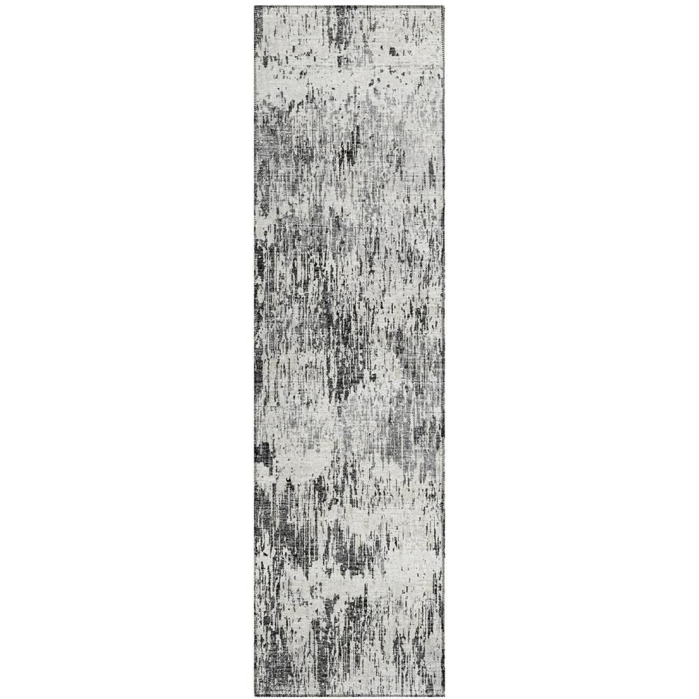 Indoor/Outdoor Accord AAC31 Gray Washable 2'3" x 7'6" Runner Rug. Picture 1