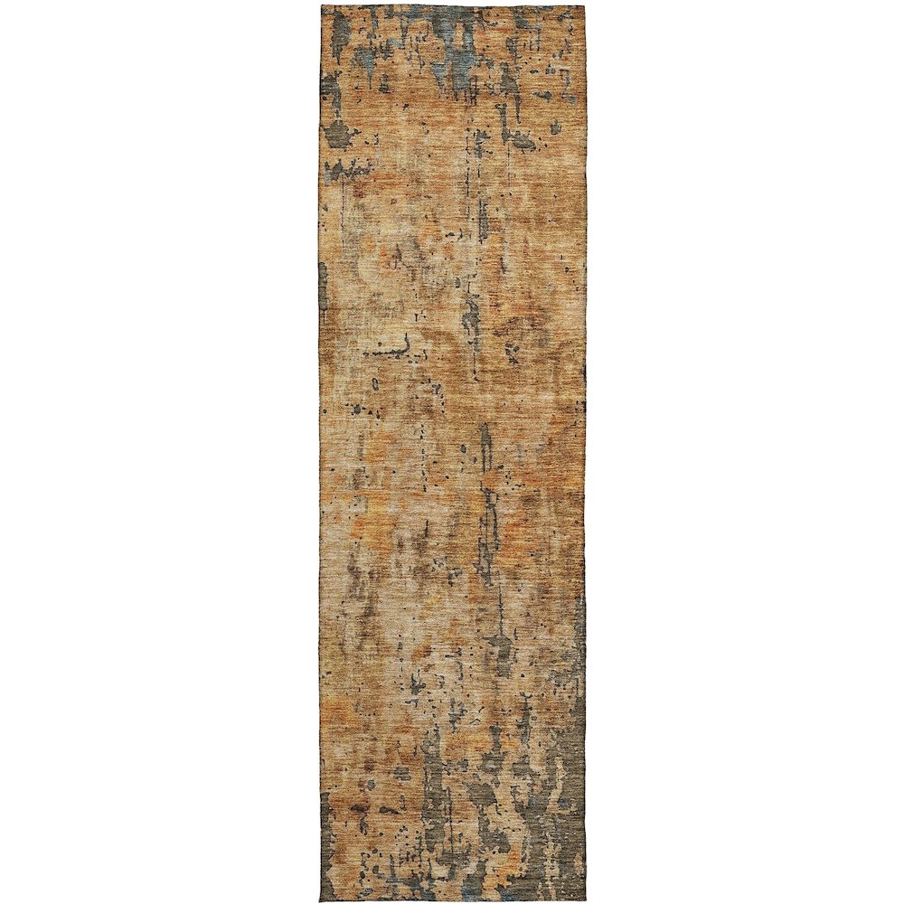 Indoor/Outdoor Nouveau Copper 2'3" x 7'6" Runner Rug. Picture 1
