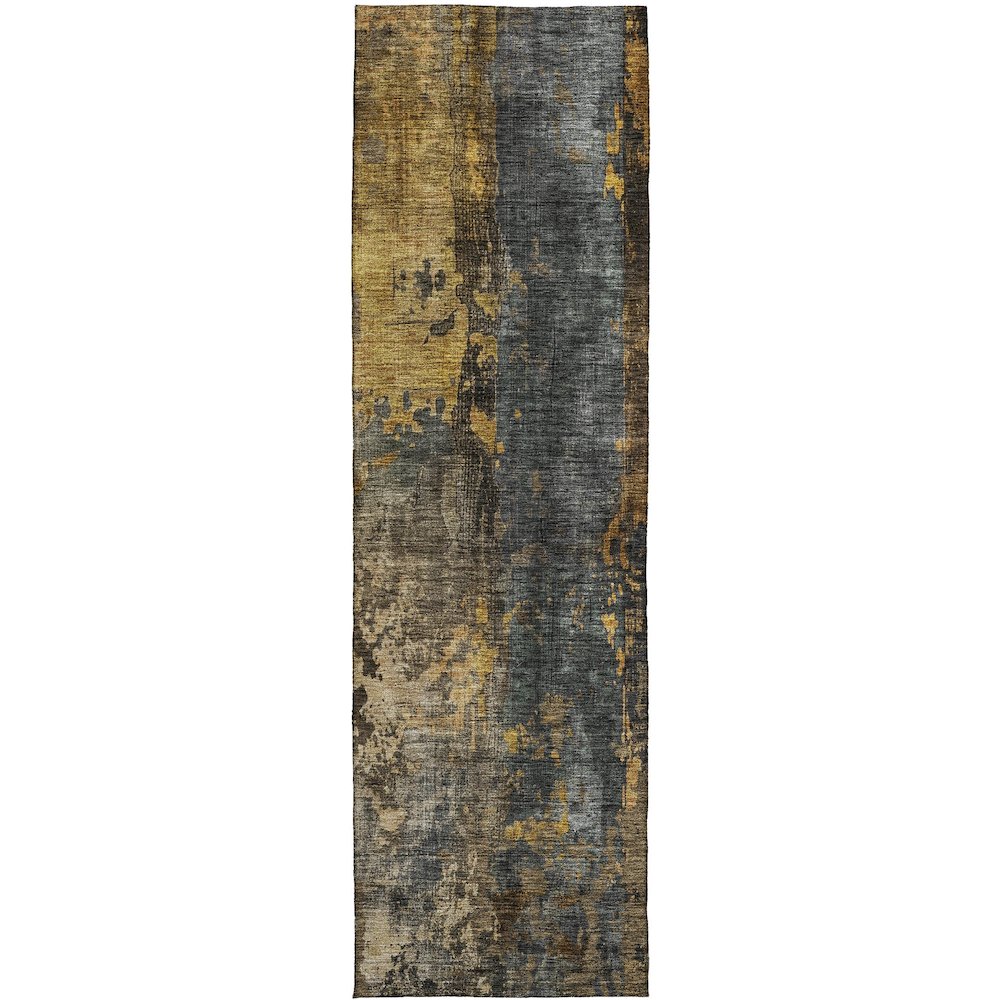 Indoor/Outdoor Nouveau Gray 2'3" x 7'6" Runner Rug. Picture 1