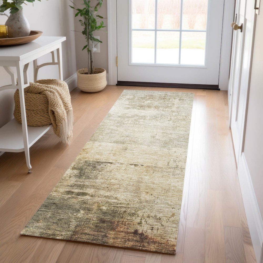 Indoor/Outdoor Nouveau Linen 2'3" x 7'6" Runner Rug. Picture 5