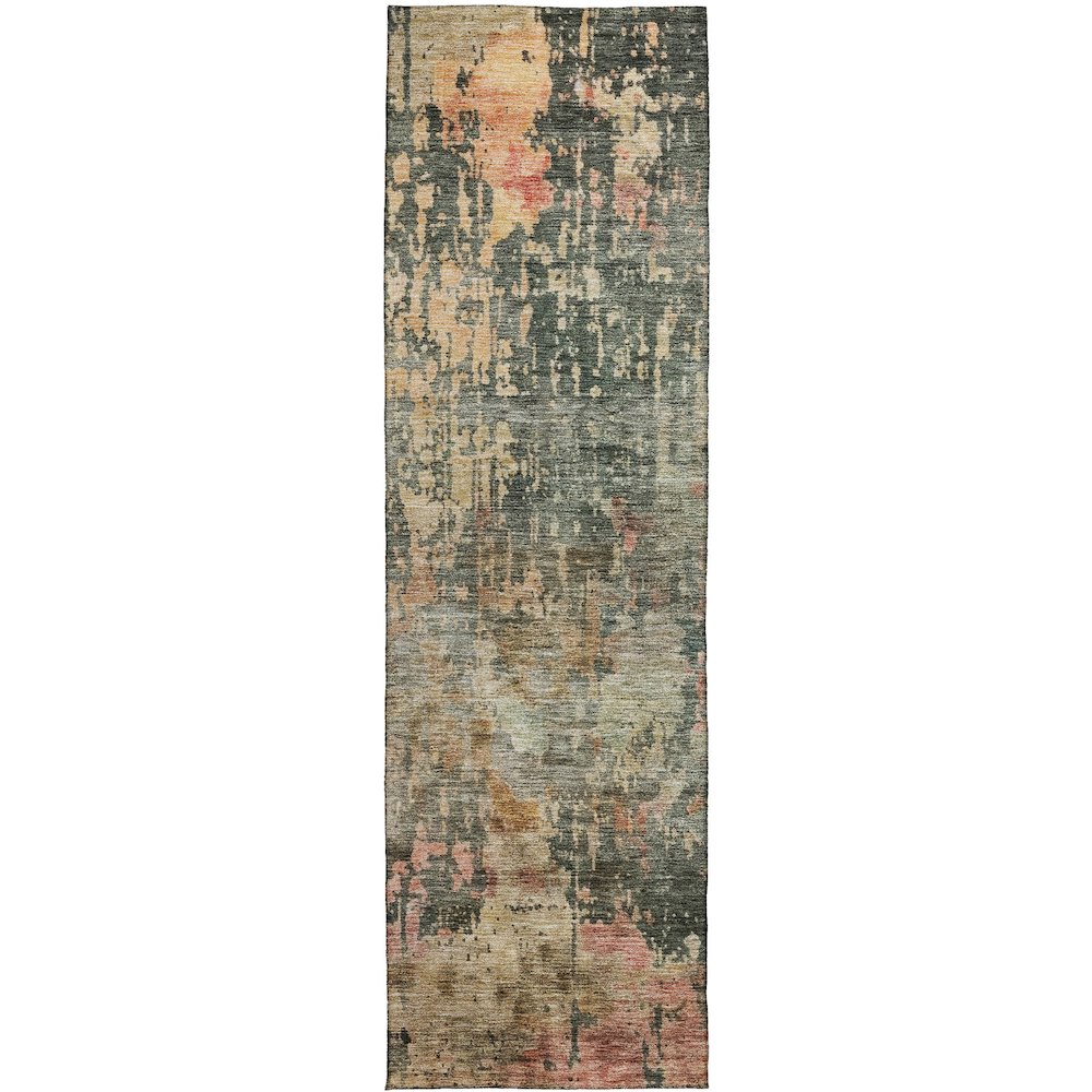 Indoor/Outdoor Nouveau Sage 2'3" x 7'6" Runner Rug. Picture 1