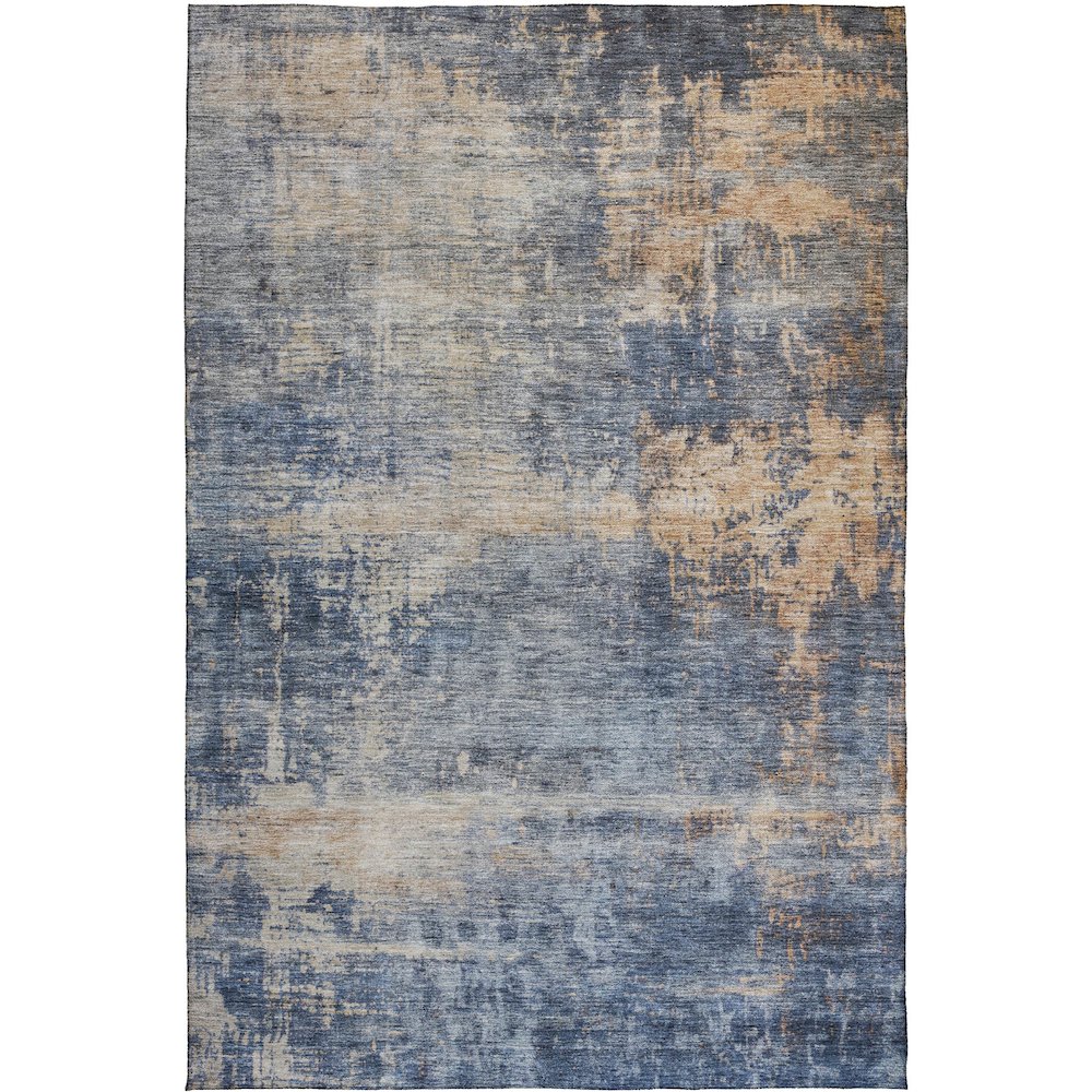 Indoor/Outdoor Nouveau Denim 2'6" x 3'10" Rug. Picture 1