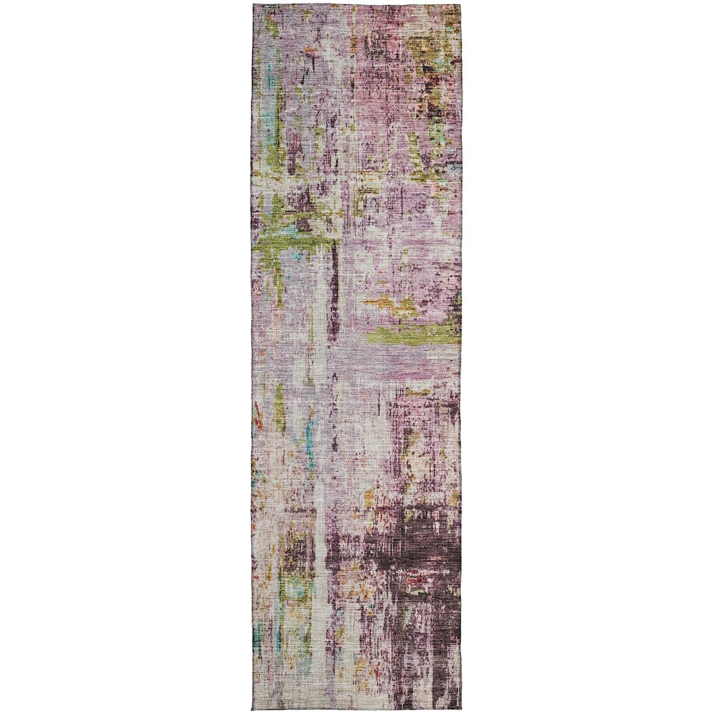 Indoor/Outdoor Nouveau Lavender 2'3" x 7'6" Runner Rug. Picture 1