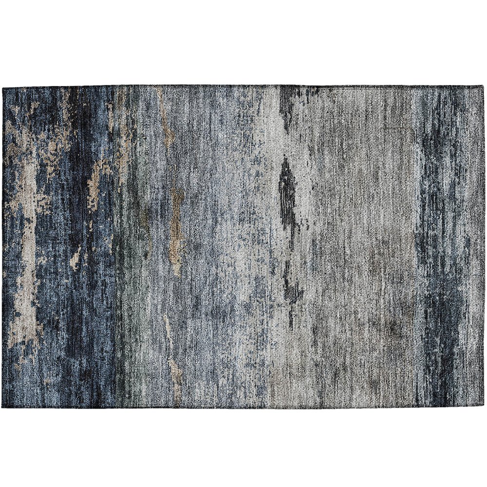 Indoor/Outdoor Nouveau Navy 1'8" x 2'6" Rug. Picture 1