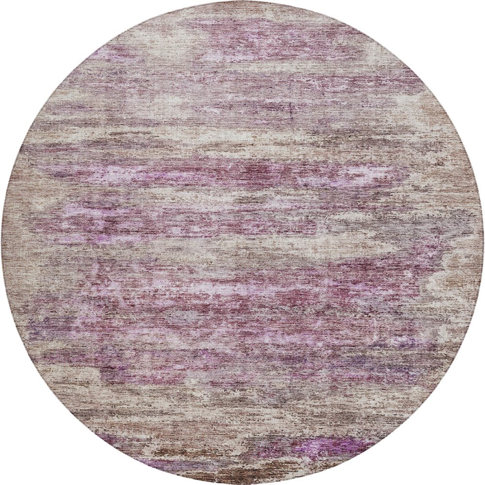 Indoor/Outdoor Nouveau Blush 8' x 8' Round Rug. Picture 1