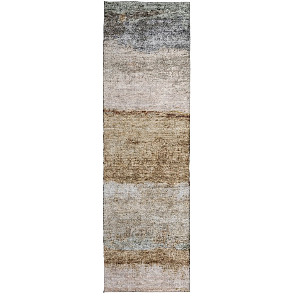 Indoor/Outdoor Nouveau Beige 2'3" x 7'6" Runner Rug. Picture 1