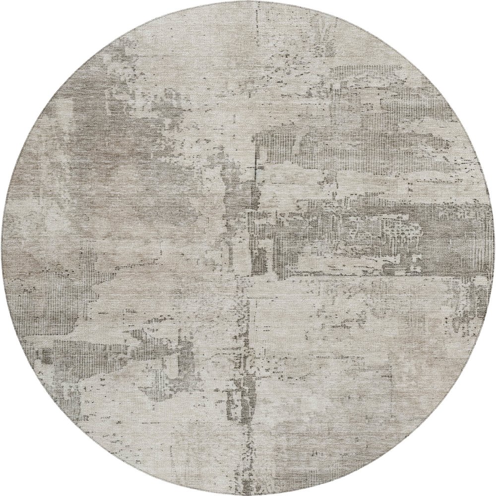 Indoor/Outdoor Nouveau Linen 8' x 8' Round Rug. Picture 1