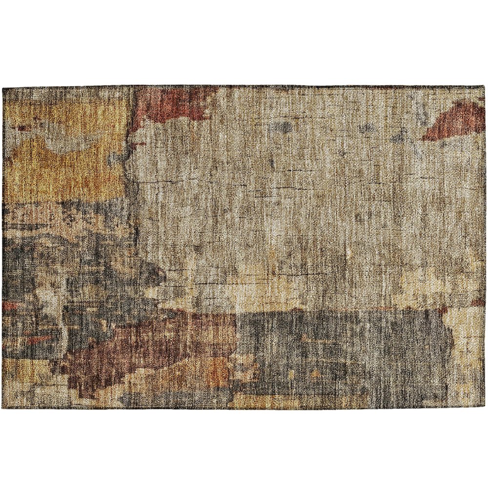 Indoor/Outdoor Nouveau Khaki 1'8" x 2'6" Rug. Picture 1