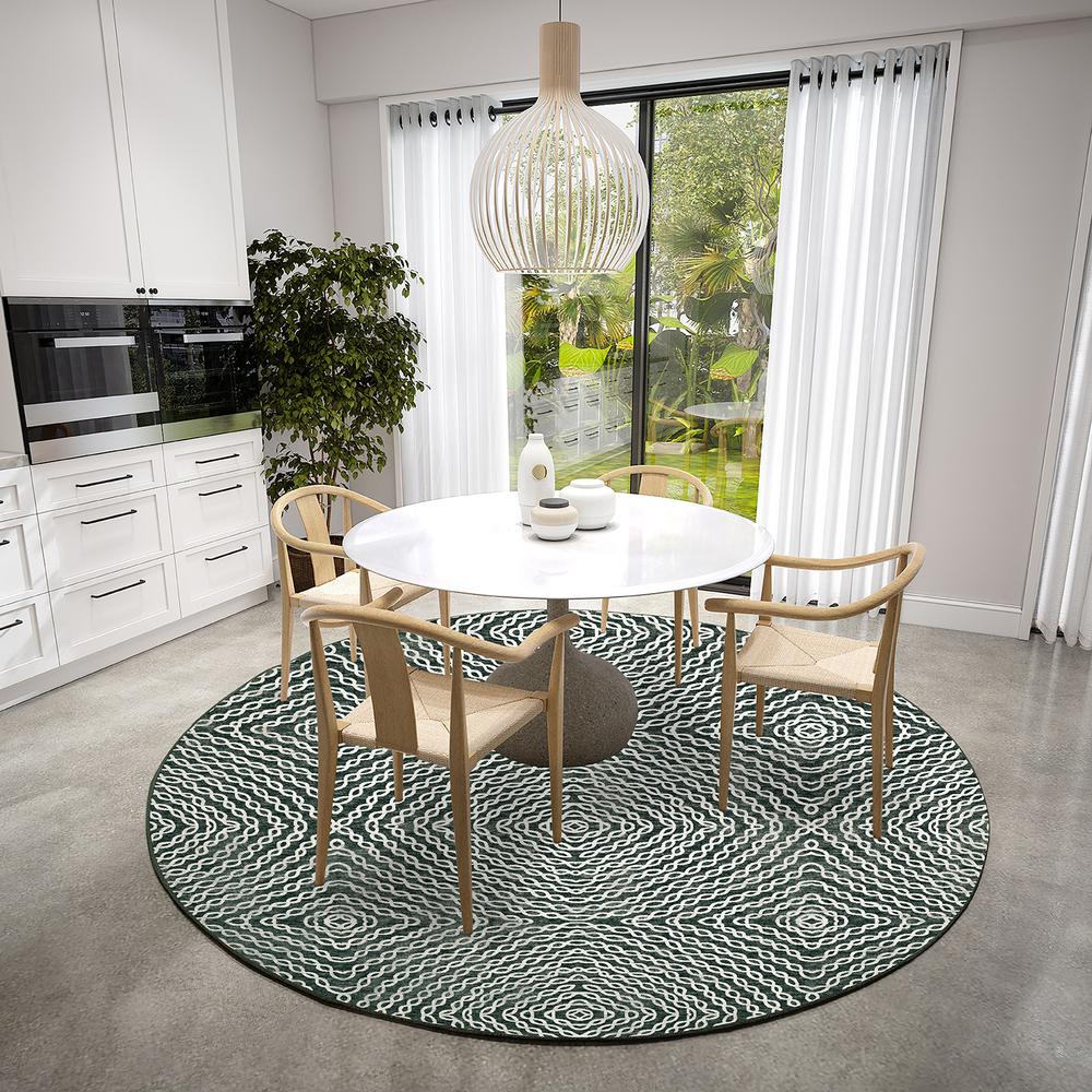 Brisbane BR3 Midnight 8' x 8' Round Rug. Picture 2