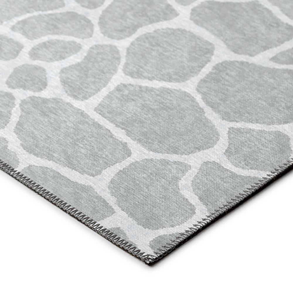 Safari Grey Animal Animal Print 1'8" x 2'6" Accent Rug Grey ASF34. Picture 3