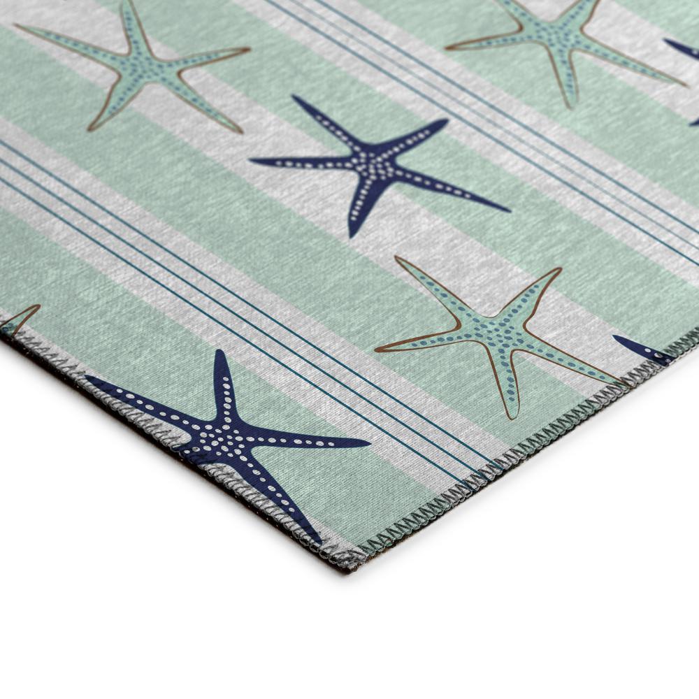 Indoor/Outdoor Surfside ASR42 Seaglass Washable 10' x 14' Rug. Picture 4