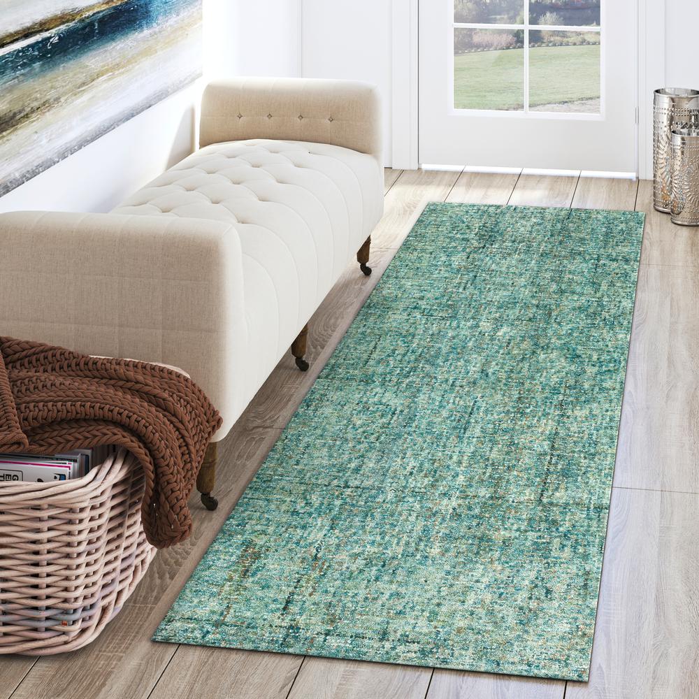 Calisa CS5 Turquoise 2'3" x 7'6" Runner Rug. Picture 2