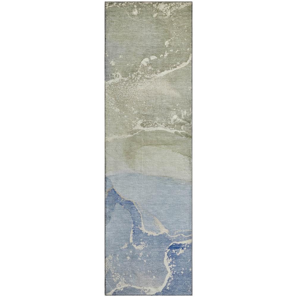 Luxury Washable Odyssey OY10 Sky 2'3" x 7'6" Rug. Picture 1