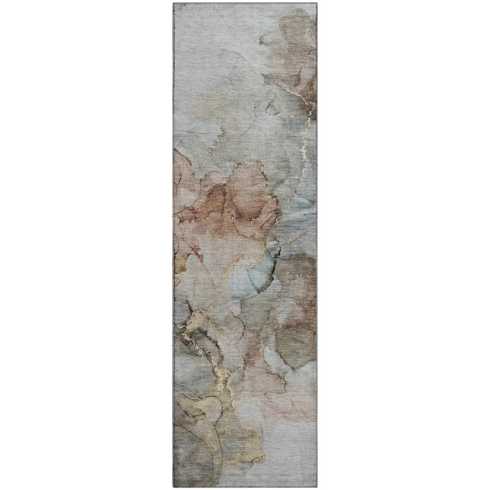 Luxury Washable Odyssey OY12 Tan 2'3" x 7'6" Rug. Picture 1