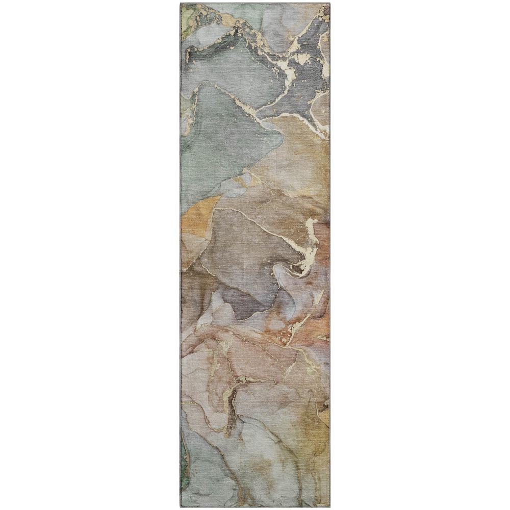 Luxury Washable Odyssey OY1 Taupe 2'3" x 7'6" Rug. Picture 1