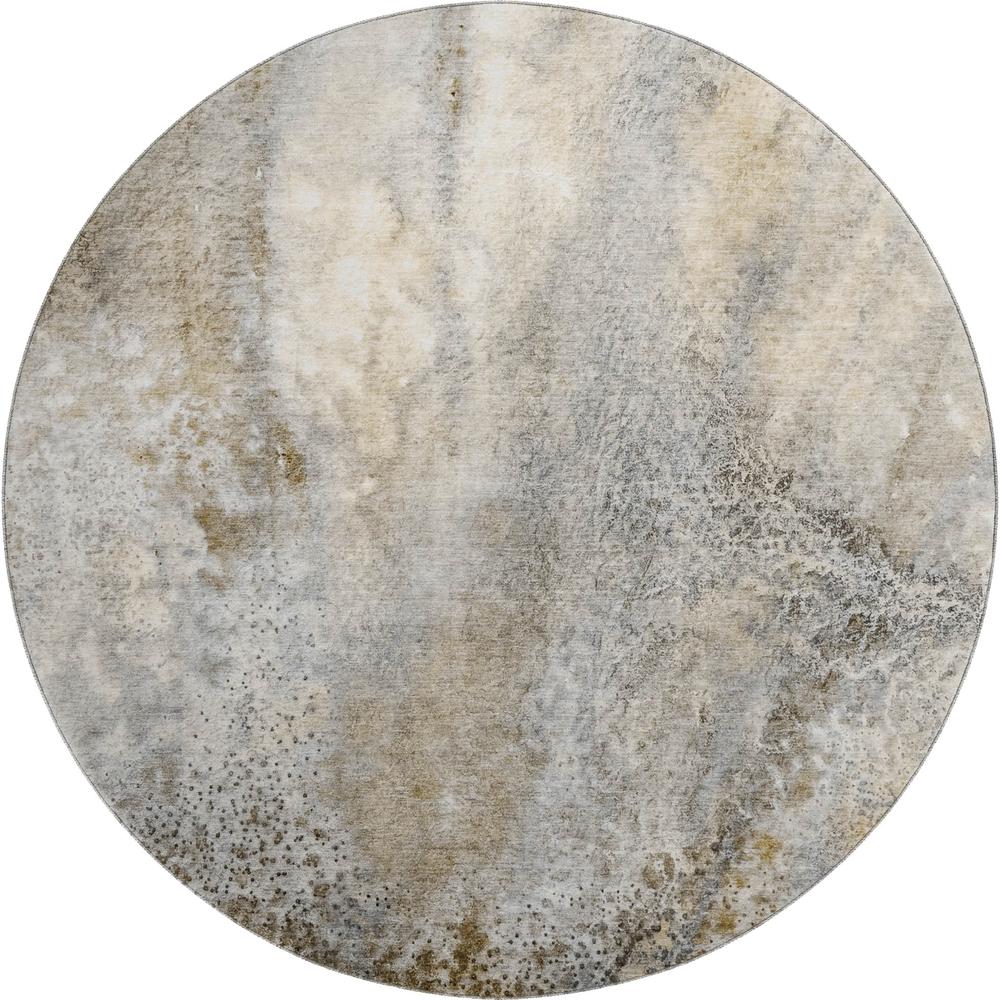 Luxury Washable Odyssey OY5 Taupe 8' x 8' Rug. Picture 1