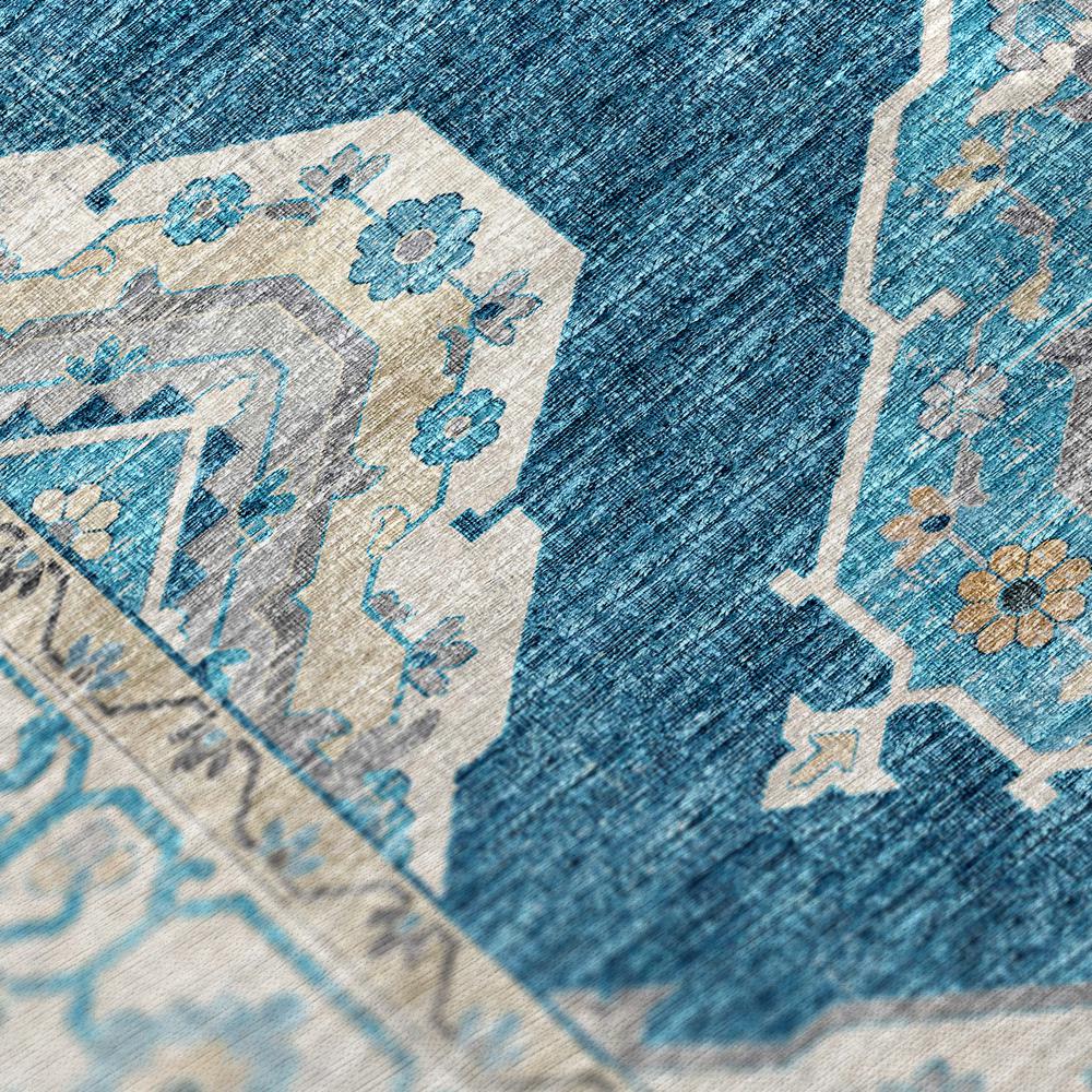 Indoor/Outdoor Marbella MB1 Indigo Washable 1'8" x 2'6" Rug. Picture 7