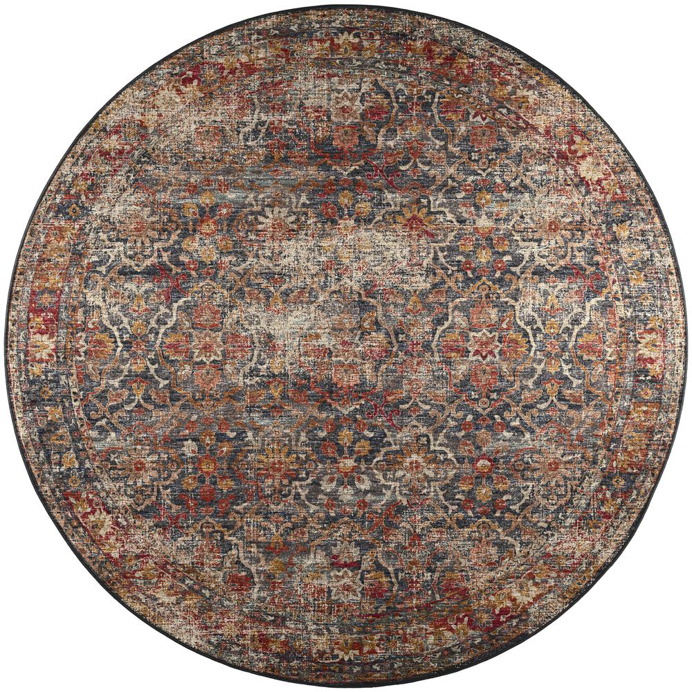 Jericho JC3 Charcoal 10' x 10' Round Rug. Picture 1