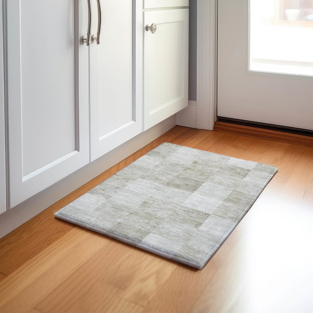 Machine Washable Indoor/Outdoor Pacifica Beige 1'8" x 2'6" Rug. Picture 5