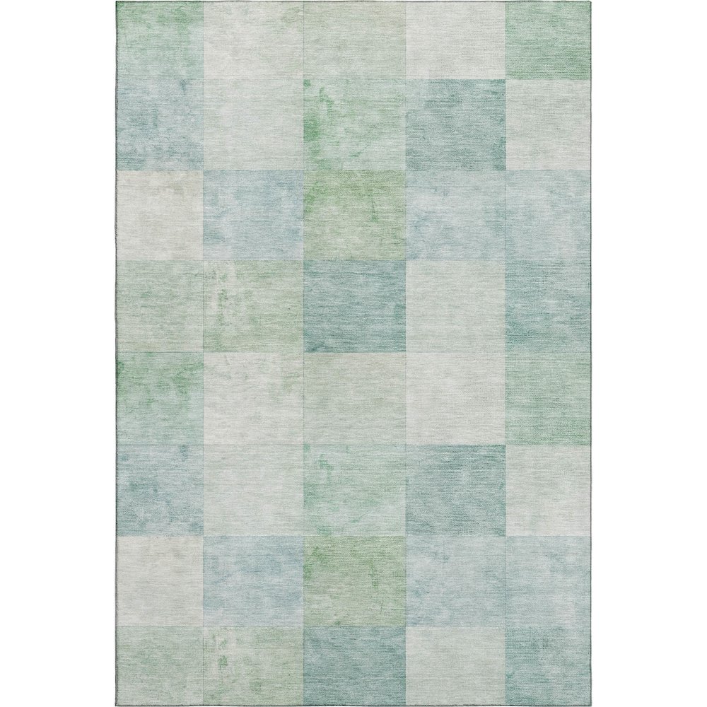 Machine Washable Indoor/Outdoor Pacifica Seafoam 2'6" x 3'10" Rug. Picture 1
