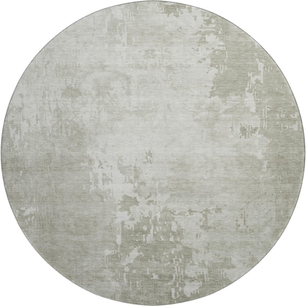 Machine Washable Indoor/Outdoor Pacifica Linen 8' x 8' Round Rug. Picture 1
