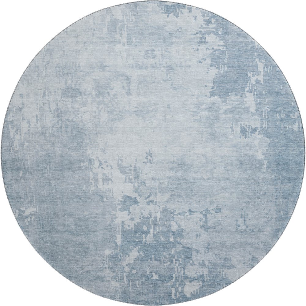 Machine Washable Indoor/Outdoor Pacifica Sky 8' x 8' Round Rug. Picture 1