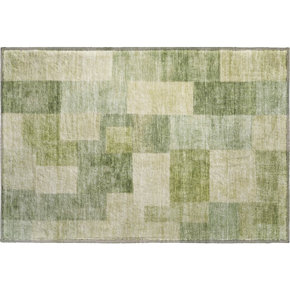 Machine Washable Indoor/Outdoor Pacifica Aloe 1'8" x 2'6" Rug. Picture 1