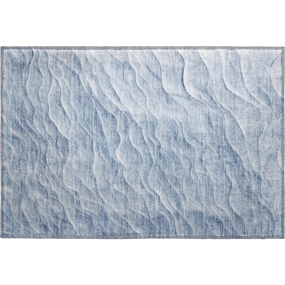 Machine Washable Indoor/Outdoor Pacifica Denim 1'8" x 2'6" Rug. Picture 1