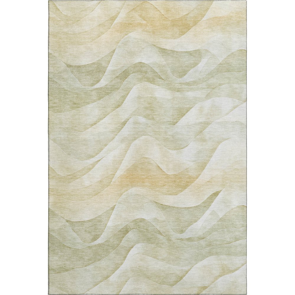 Machine Washable Indoor/Outdoor Pacifica Aloe 2'6" x 3'10" Rug. Picture 1