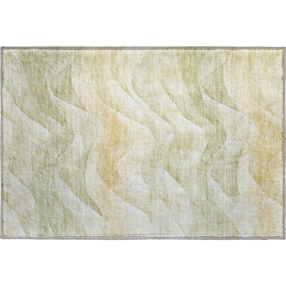 Machine Washable Indoor/Outdoor Pacifica Aloe 1'8" x 2'6" Rug. Picture 1