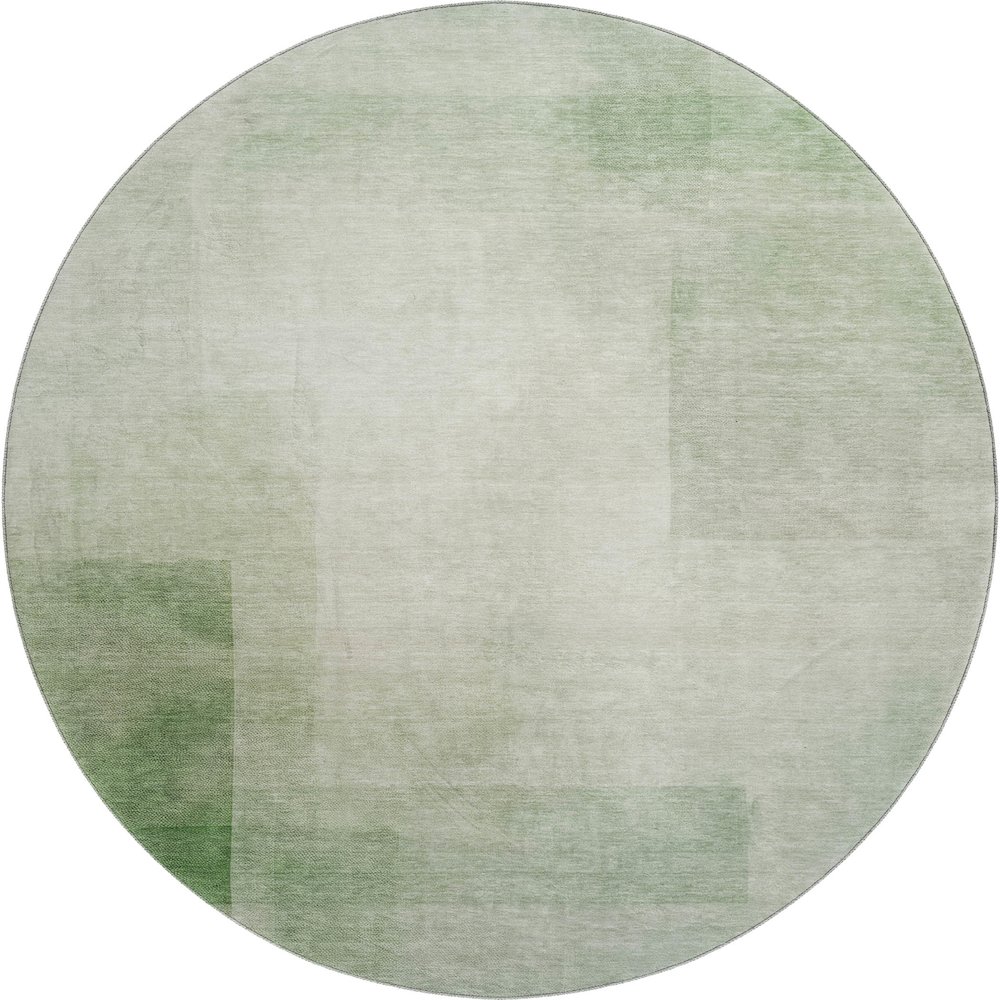 Machine Washable Indoor/Outdoor Pacifica Aloe 8' x 8' Round Rug. Picture 1