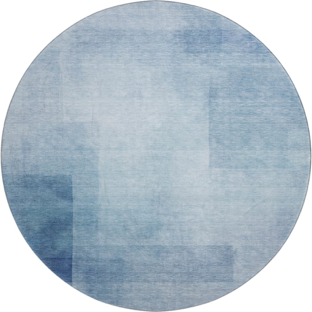 Machine Washable Indoor/Outdoor Pacifica Blue 8' x 8' Round Rug. Picture 1