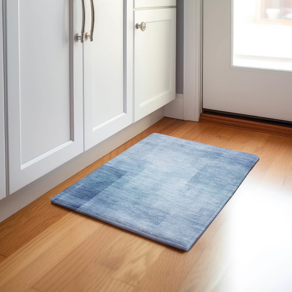 Machine Washable Indoor/Outdoor Pacifica Blue 1'8" x 2'6" Rug. Picture 5