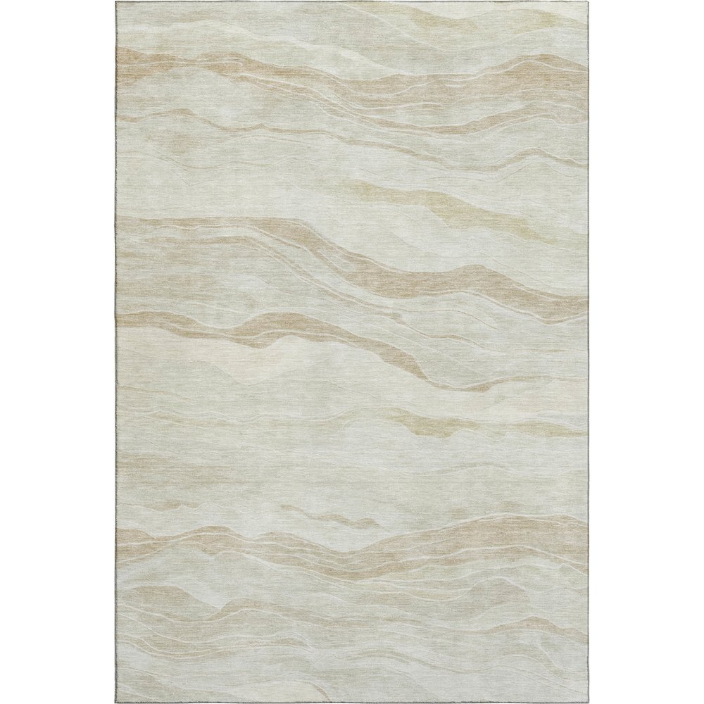 Machine Washable Indoor/Outdoor Pacifica Beige 2'6" x 3'10" Rug. Picture 1