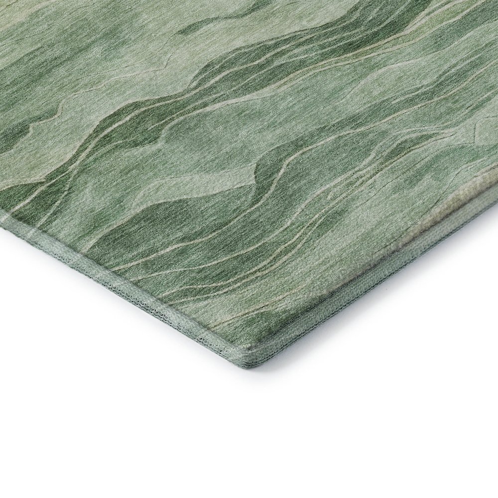 Machine Washable Indoor/Outdoor Pacifica Green 1'8" x 2'6" Rug. Picture 2