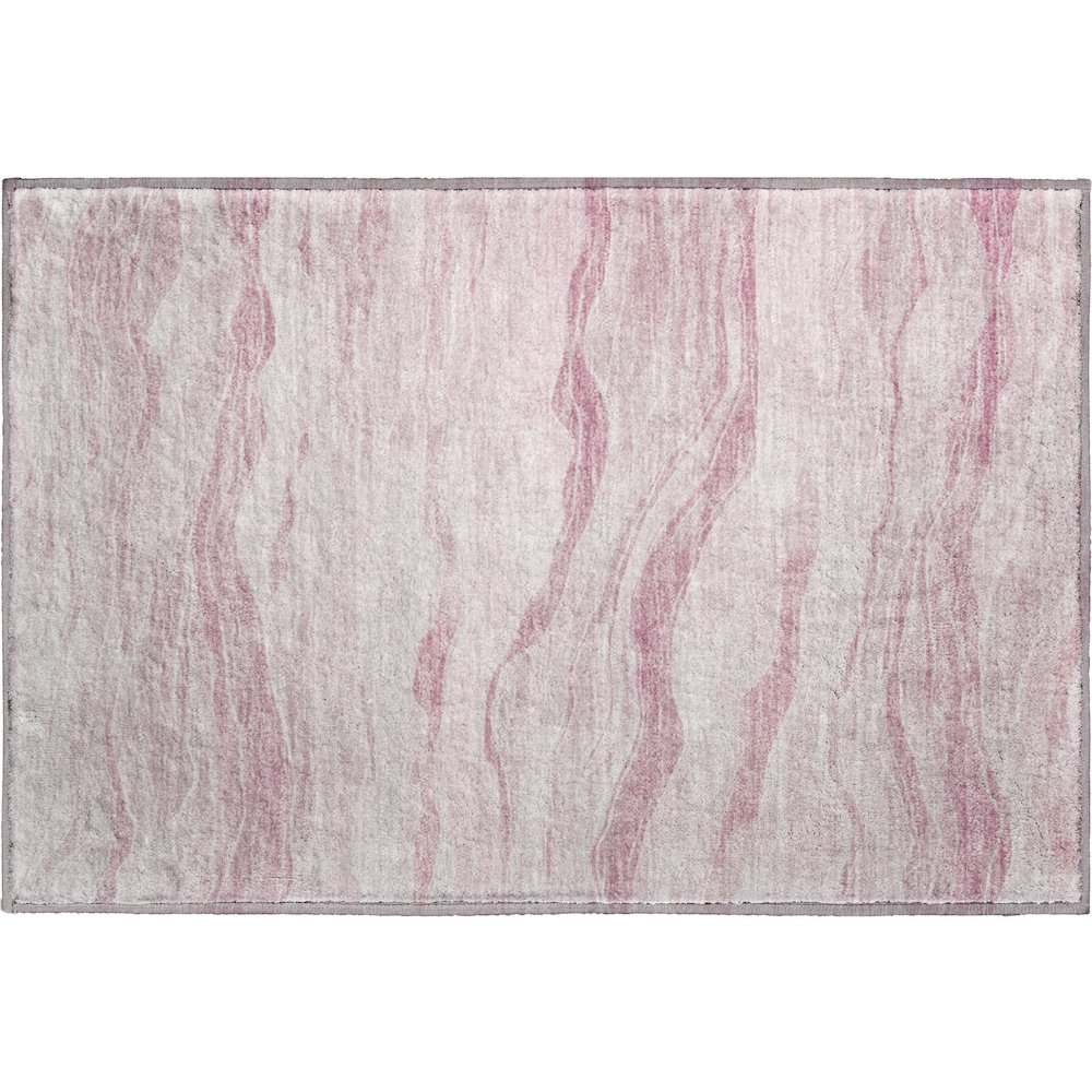 Machine Washable Indoor/Outdoor Pacifica Pink 1'8" x 2'6" Rug. Picture 1