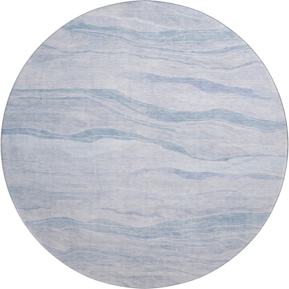 Machine Washable Indoor/Outdoor Pacifica Sky 8' x 8' Round Rug. Picture 1
