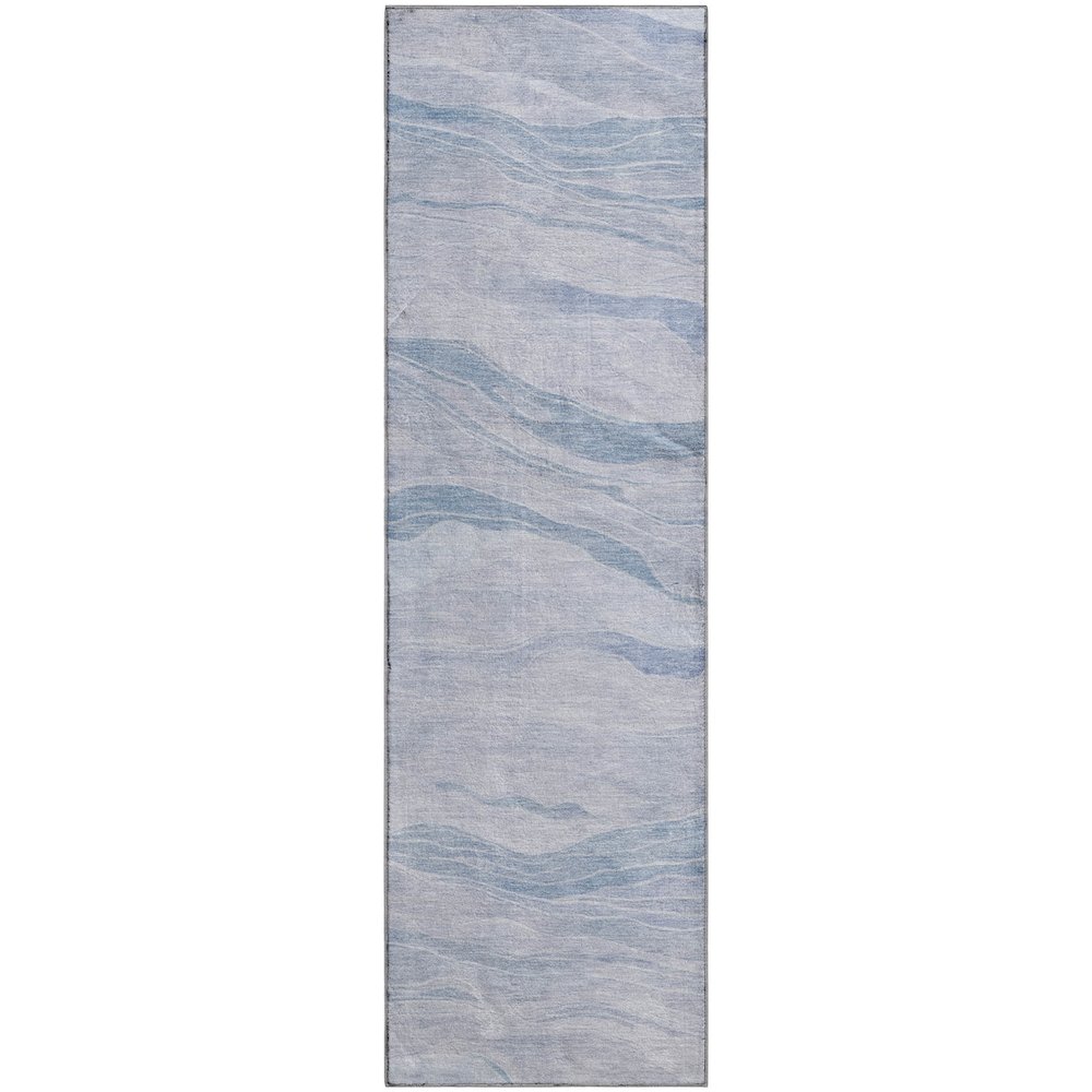 Machine Washable Indoor/Outdoor Pacifica Sky 2'3" x 7'6" Runner Rug. Picture 1