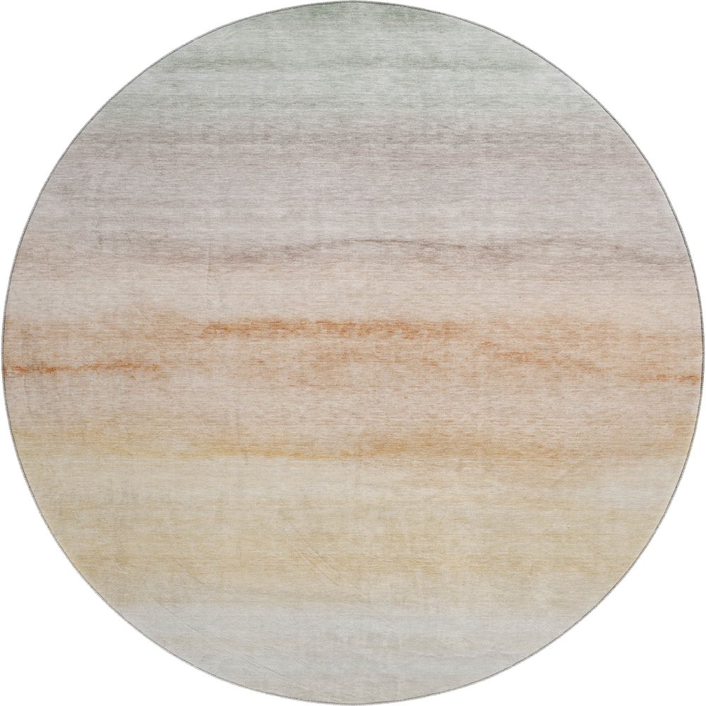 Machine Washable Indoor/Outdoor Pacifica Coral 8' x 8' Round Rug. Picture 1