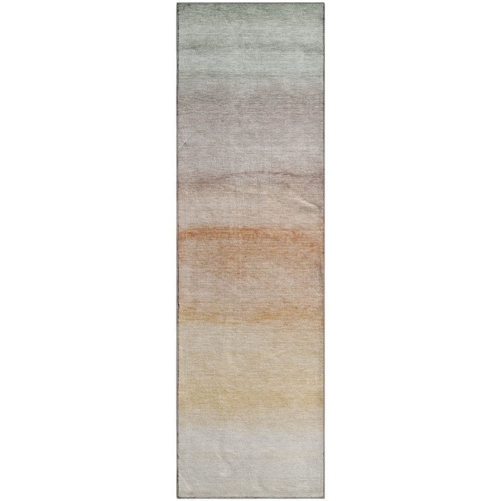 Machine Washable Indoor/Outdoor Pacifica Coral 2'3" x 7'6" Runner Rug. Picture 1