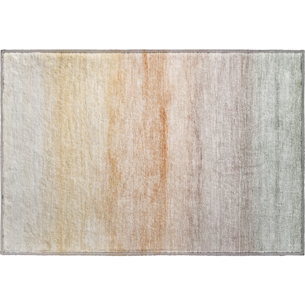 Machine Washable Indoor/Outdoor Pacifica Coral 1'8" x 2'6" Rug. Picture 1
